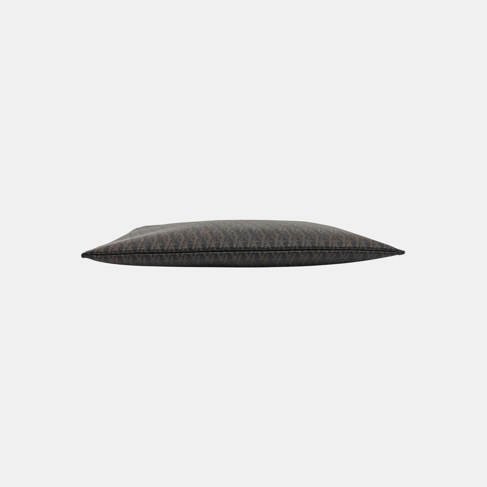 Coated Canvas Clutch Black