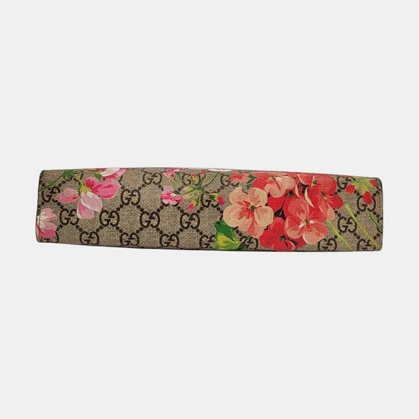 GG Blooms Large Monogram Coated Canvas Beige