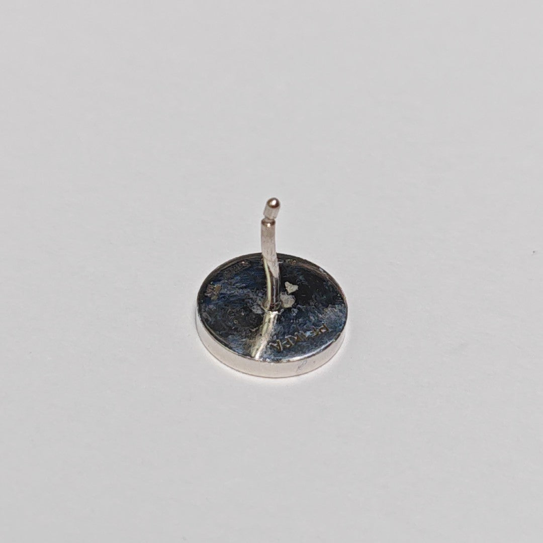 18k White Gold Black Stud Earring