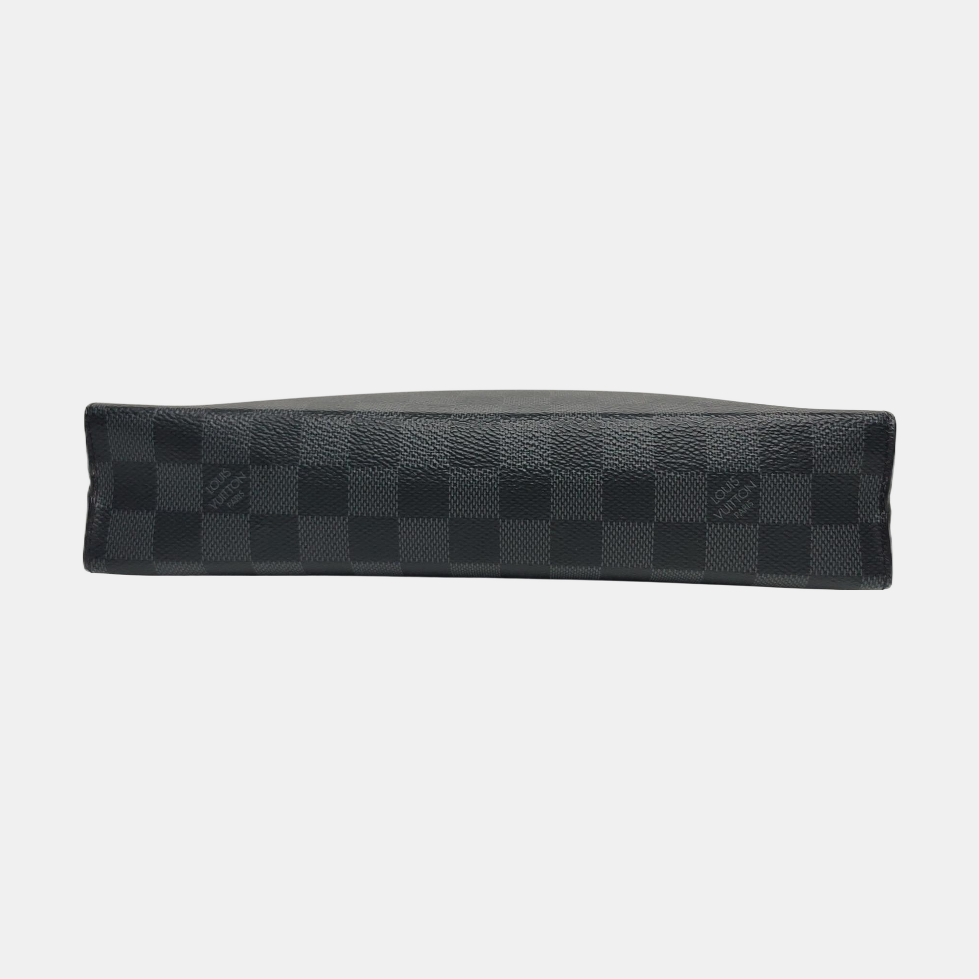 Pochette Voyag MM Damier Graphite Coated Canvas Gray