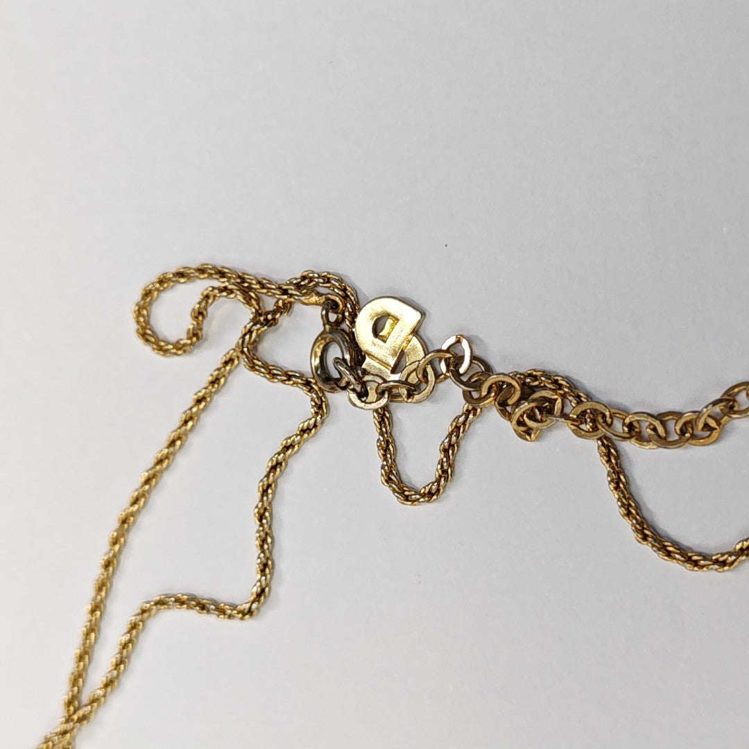 Twist Round Metal Gold Necklace