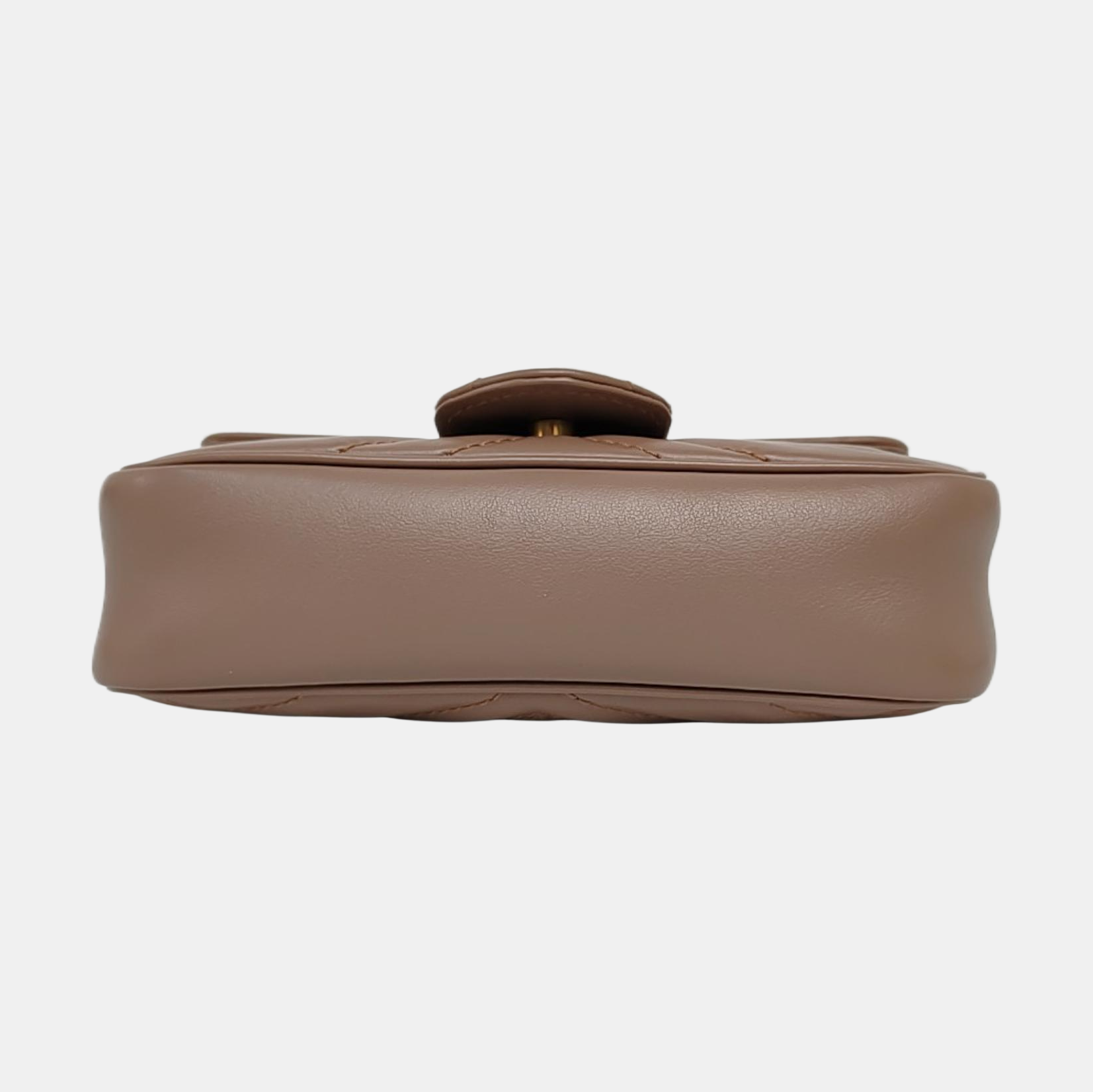 GG Marmont Mini Quilted Calfskin Beige