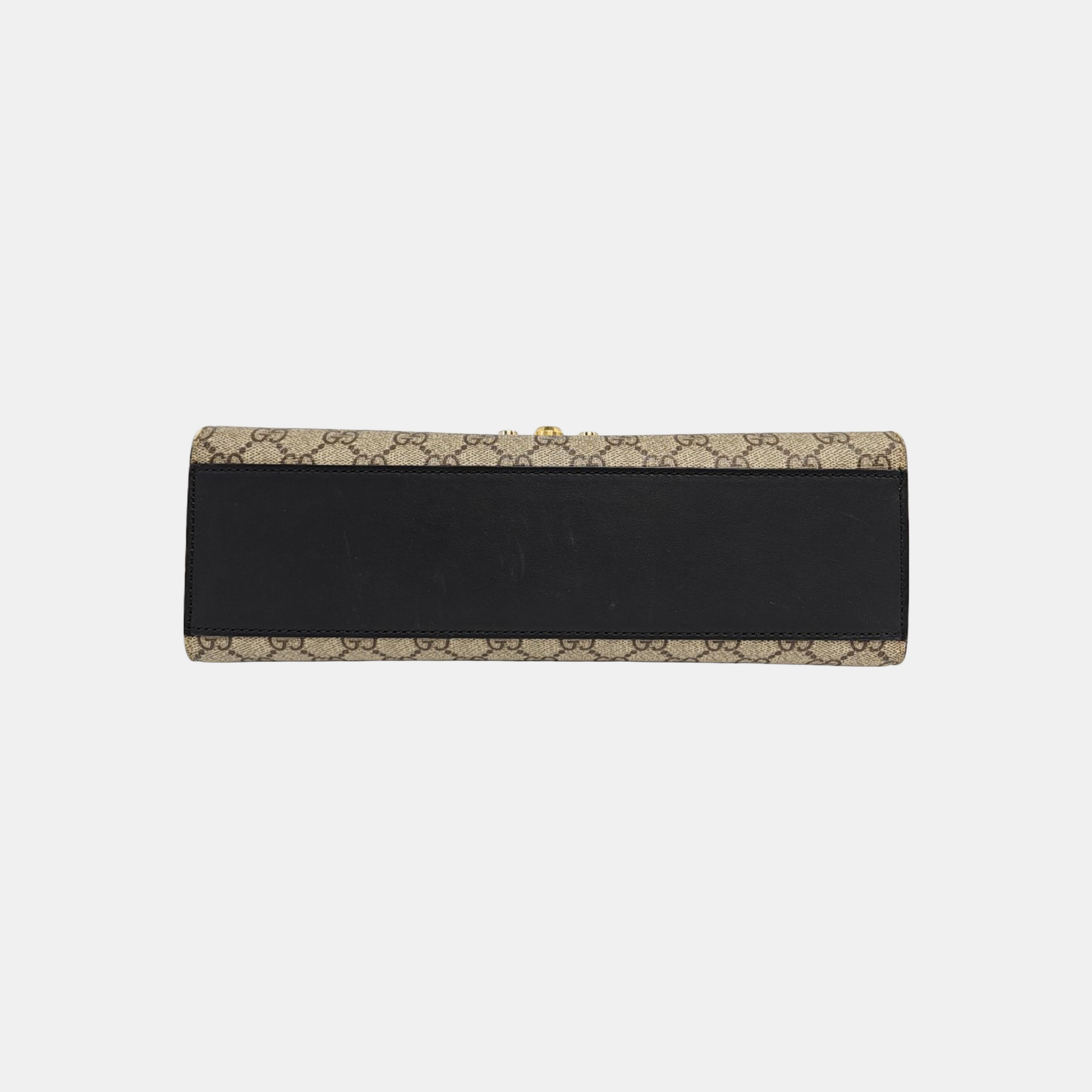 Padlock Medium Monogram Coated Canvas Beige