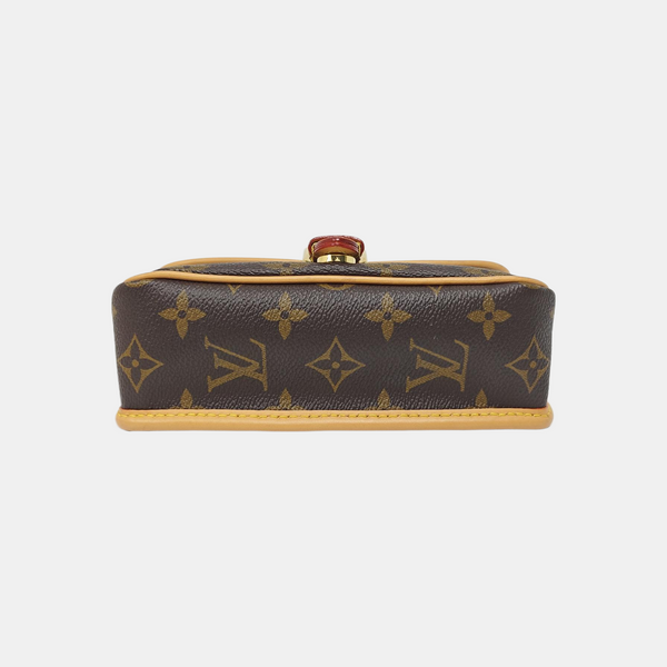 DIANE Nano Monogram Coated Canvas Brown