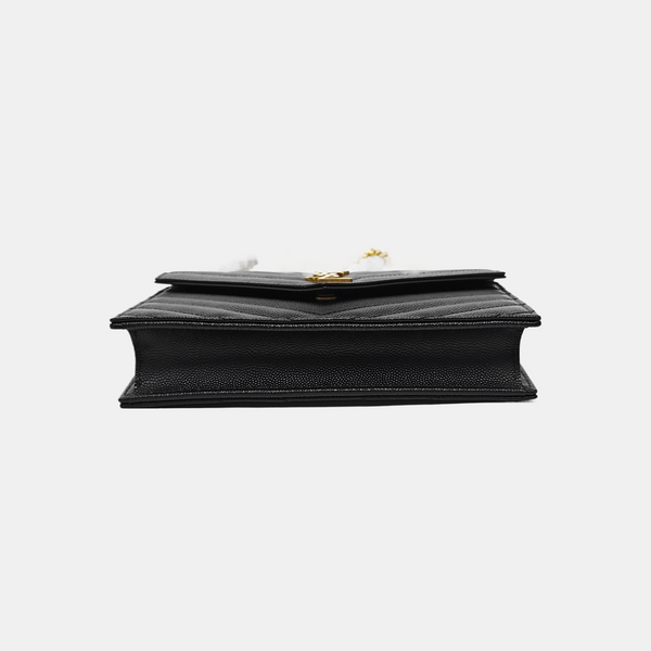 MONOGRAM WOC Chevron Calfskin Black