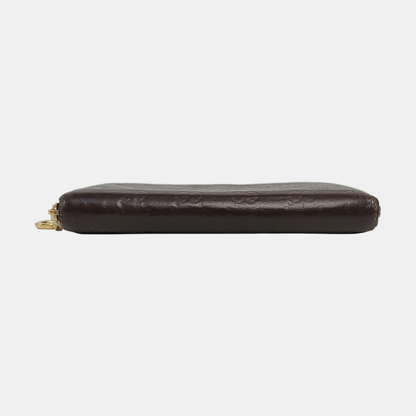 Ligne Shima Monogram Calfskin Brown Wallet