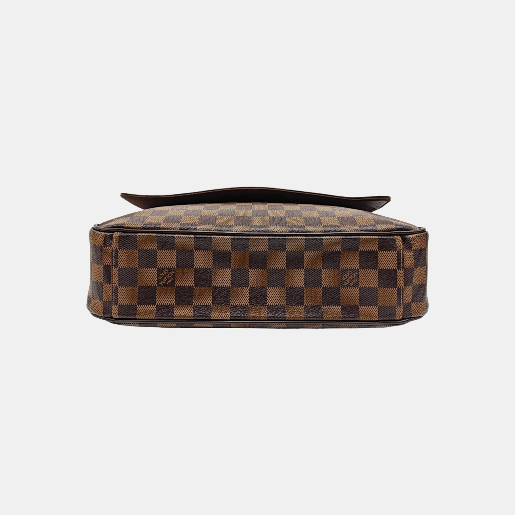 SHELTON MM Damier Ebene Coated Canvas Brown