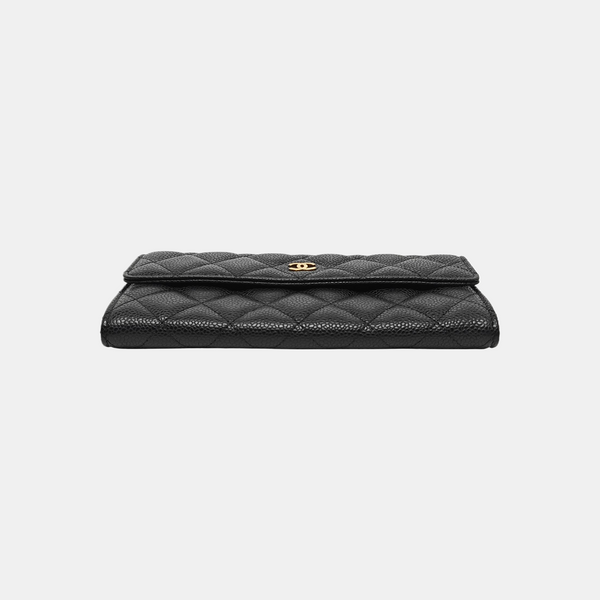 CLASSIC FLAP Quilted Grained Calfskin Black