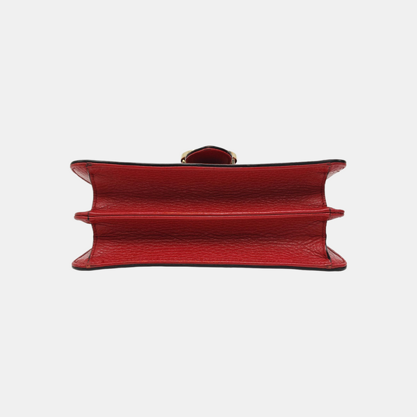 Interlocking G Small Calfskin Red