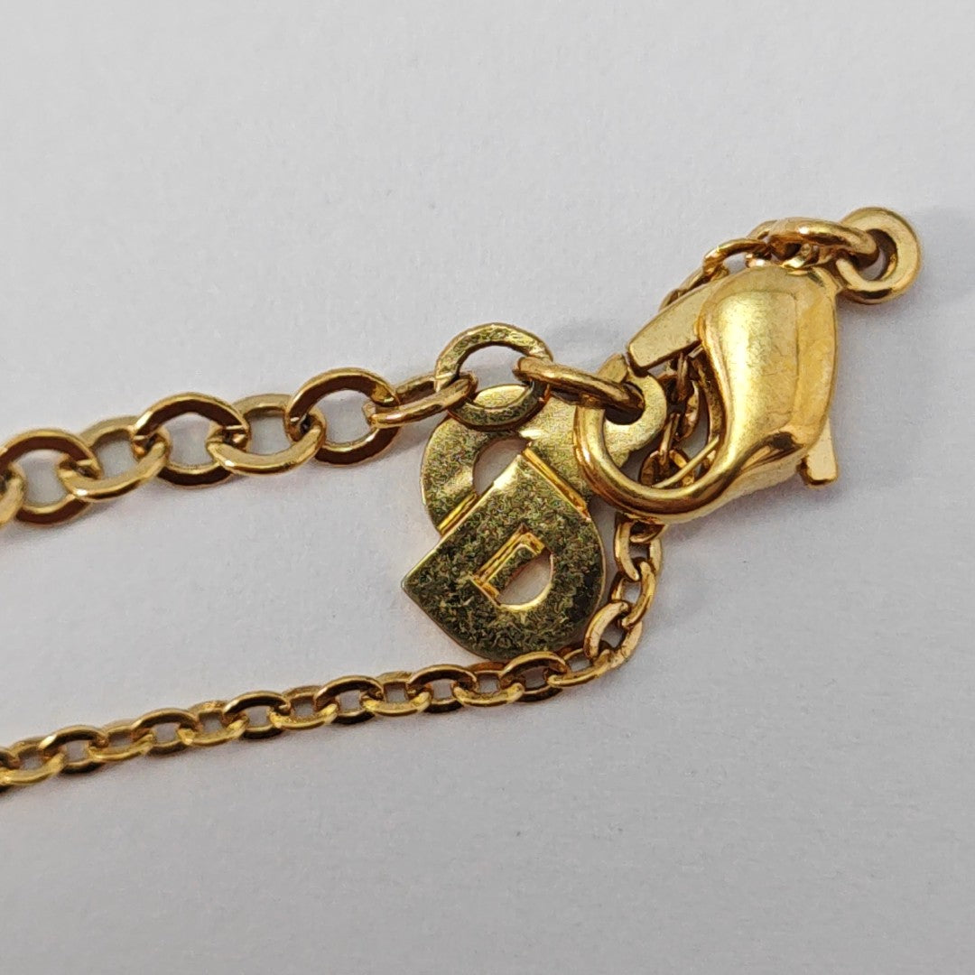 Dior Oblique Metal Gold Necklace