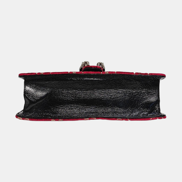 Dionysus Small Monogram Velvet Red