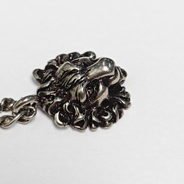 Lion Head Metal Gray Necklace