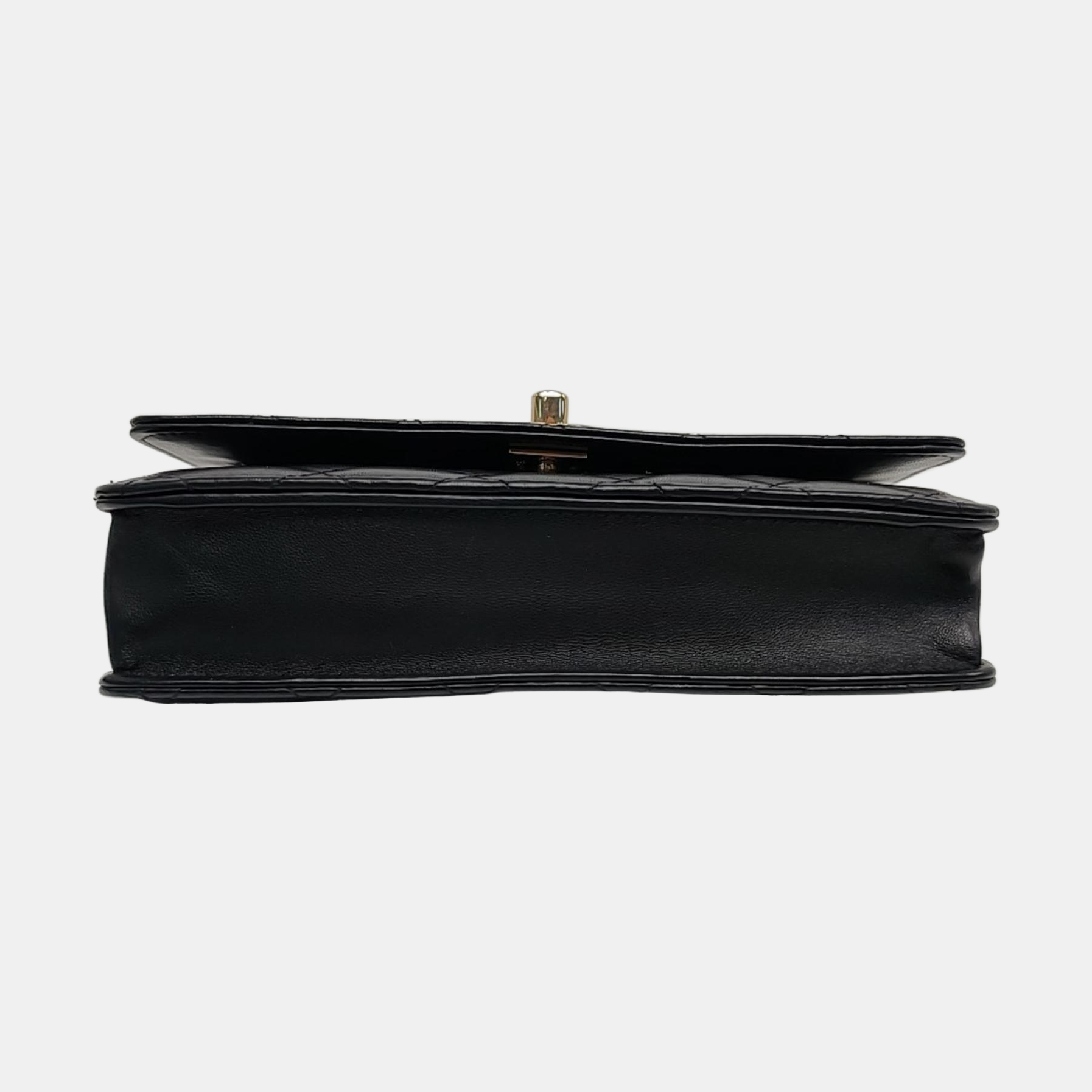 Authenticated pre-owned  TRENDY CC WOC Quilted Lambskin Black - Crossbody Bag at Looply