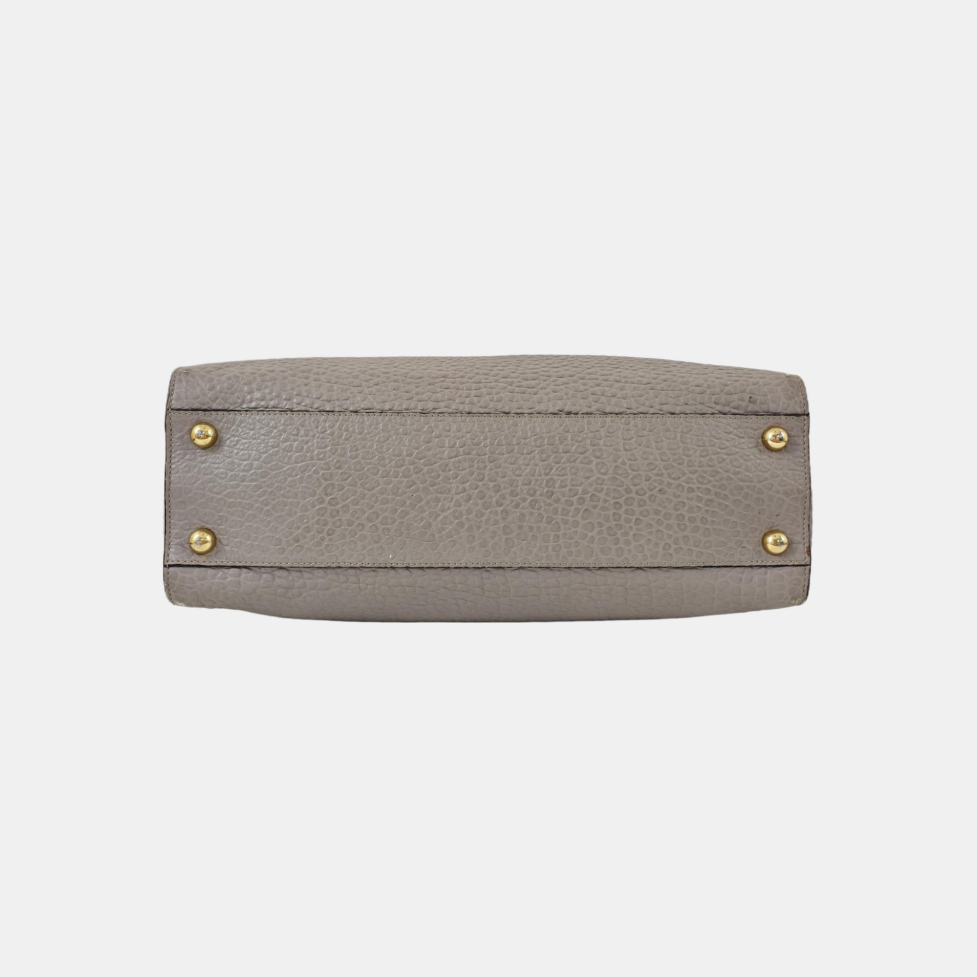 Calfskin Shoulder Bag Gray
