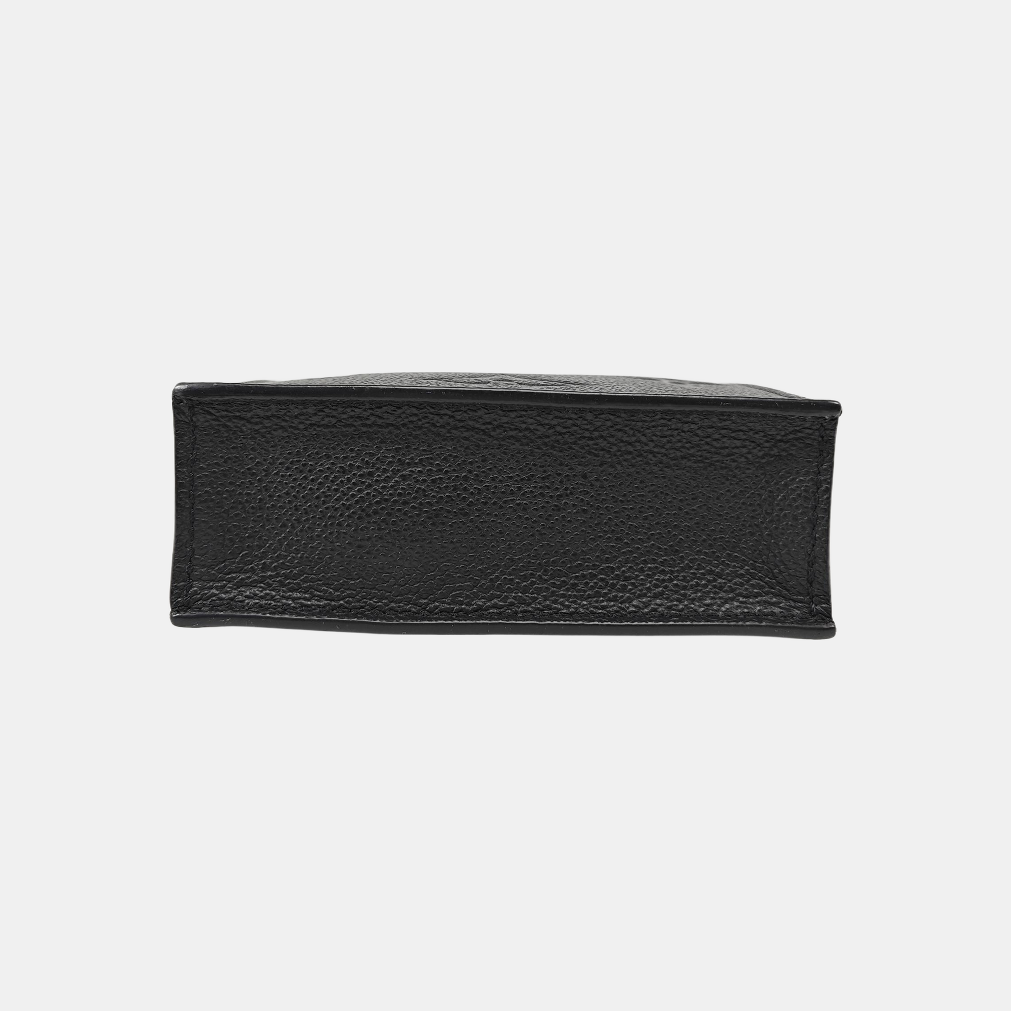 SAC PLAT Mini Calfskin Black