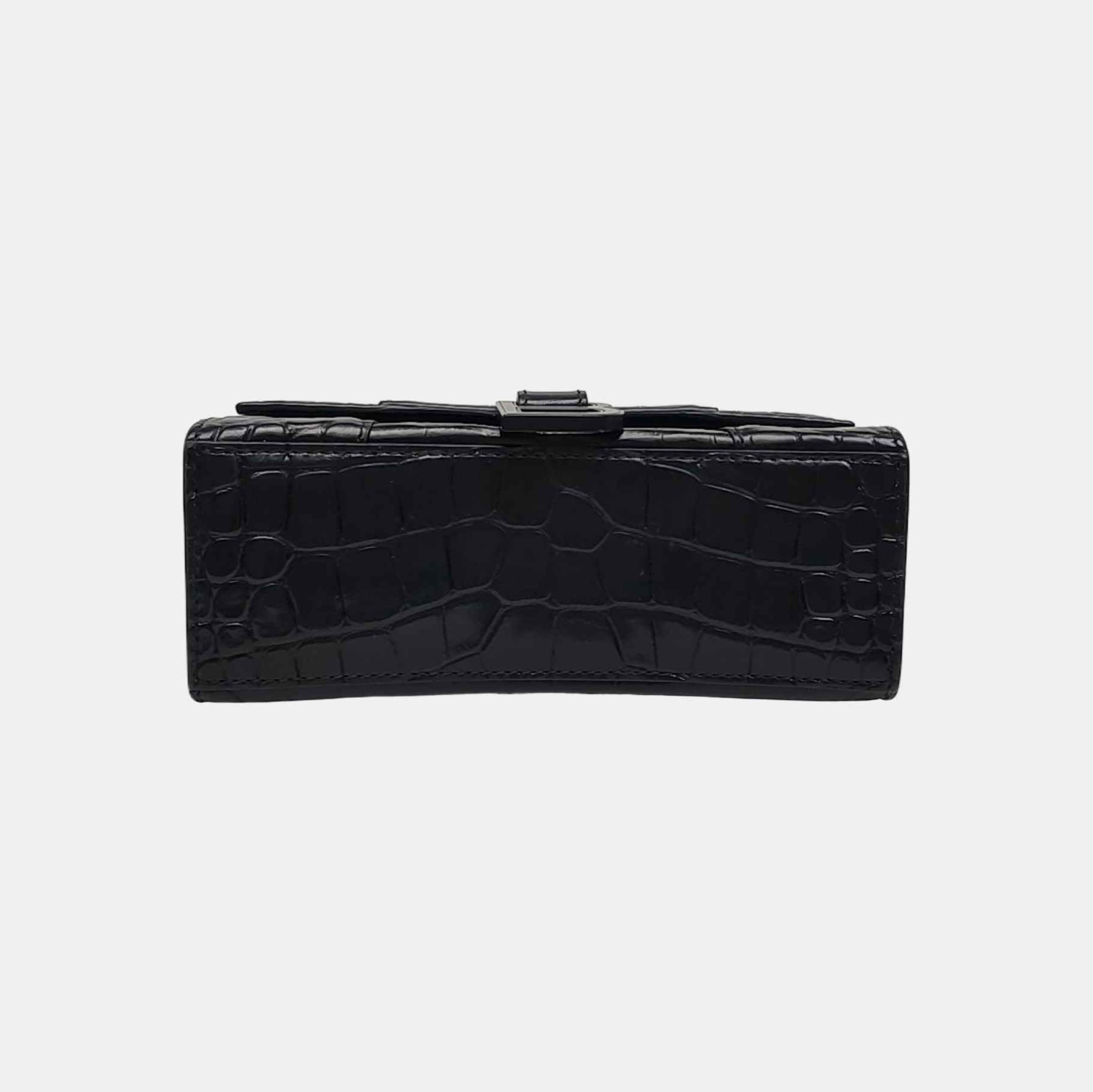Hourglass Small Calfskin Black