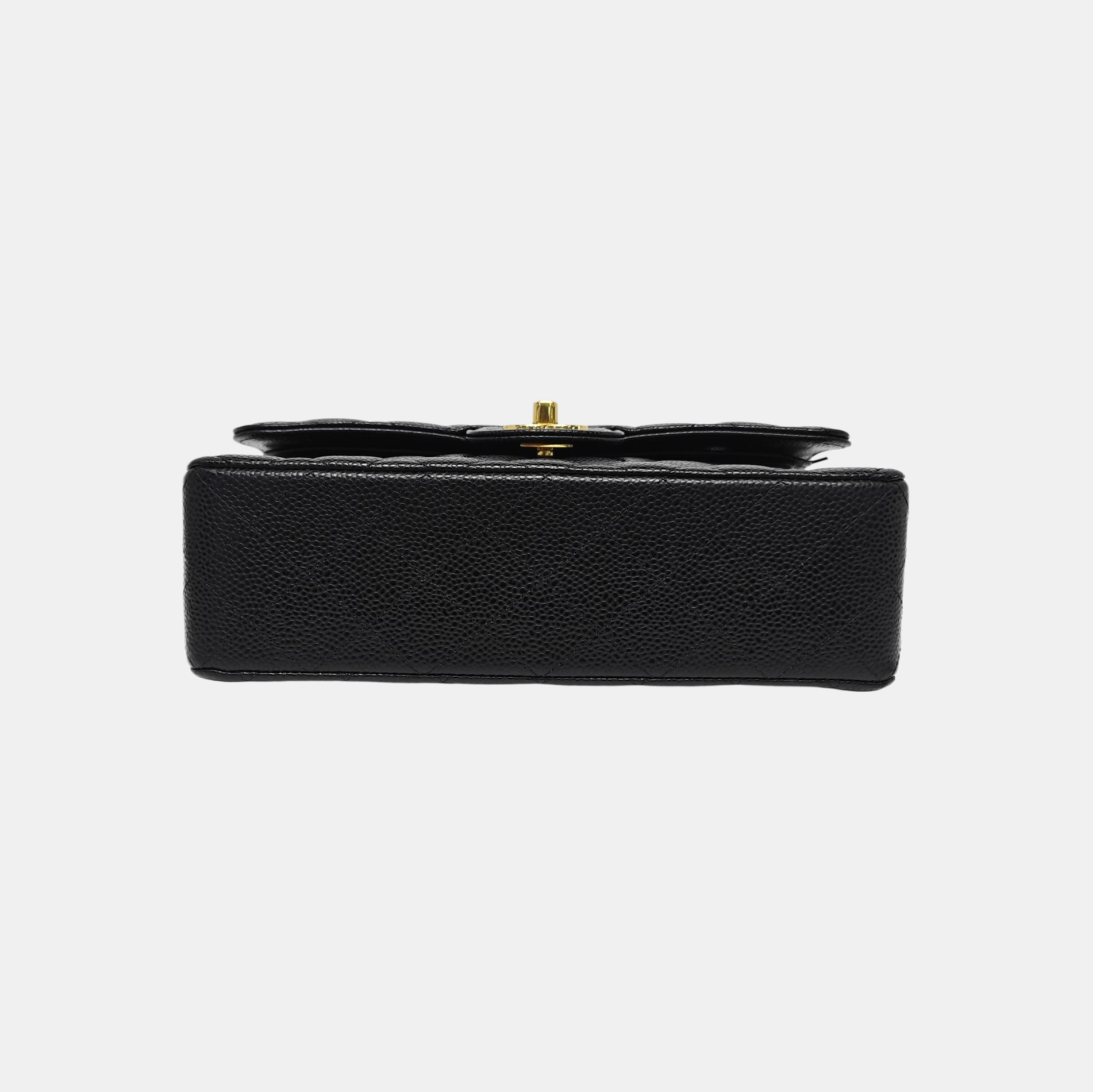 CLASSIC FLAP Small Quilted Grained Calfskin Black