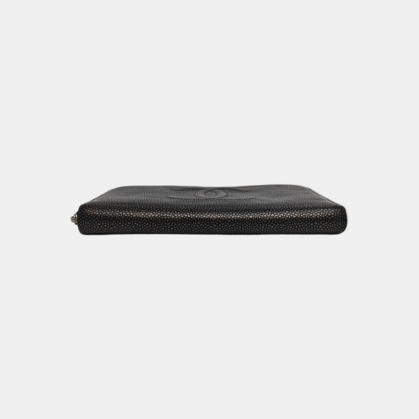Quilted Grained Calfskin Gray