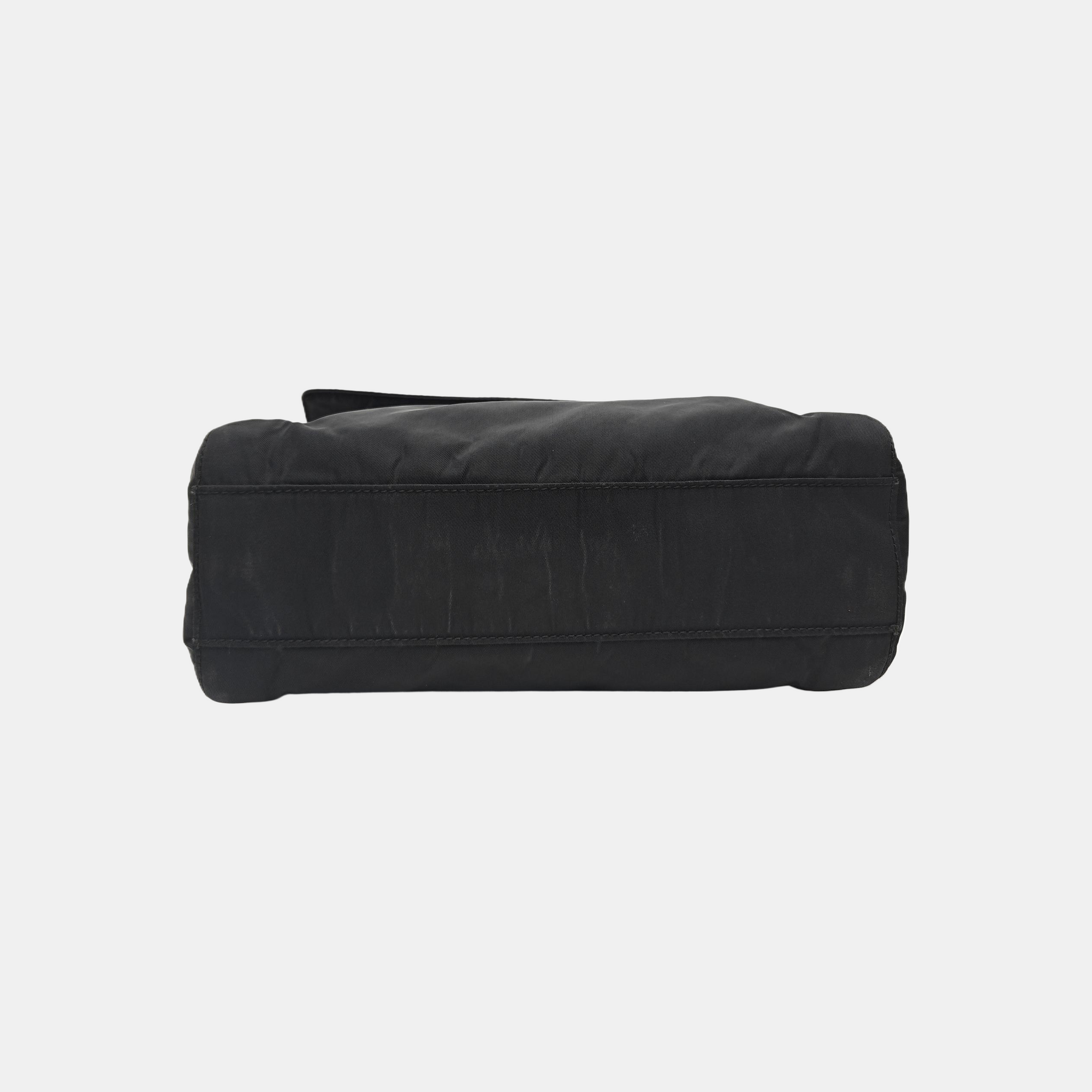 Nylon Shoulder Bag Black