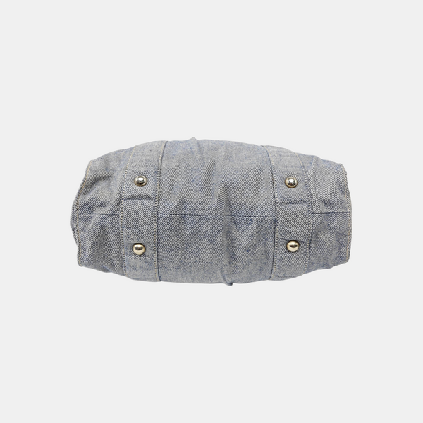 Canvas Top Handle Bag Blue