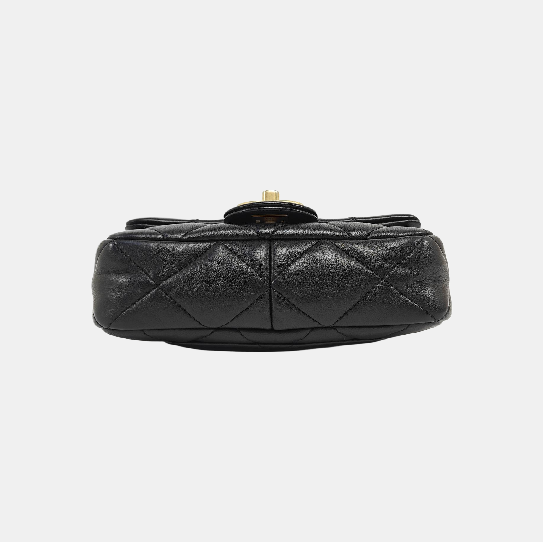 Authenticated pre-owned  CLASSIC FLAP Mini Quilted Lambskin Black - Top Handle Bag at Looply