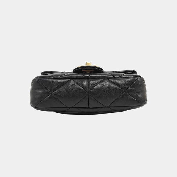 Authenticated pre-owned  CLASSIC FLAP Mini Quilted Lambskin Black - Top Handle Bag at Looply