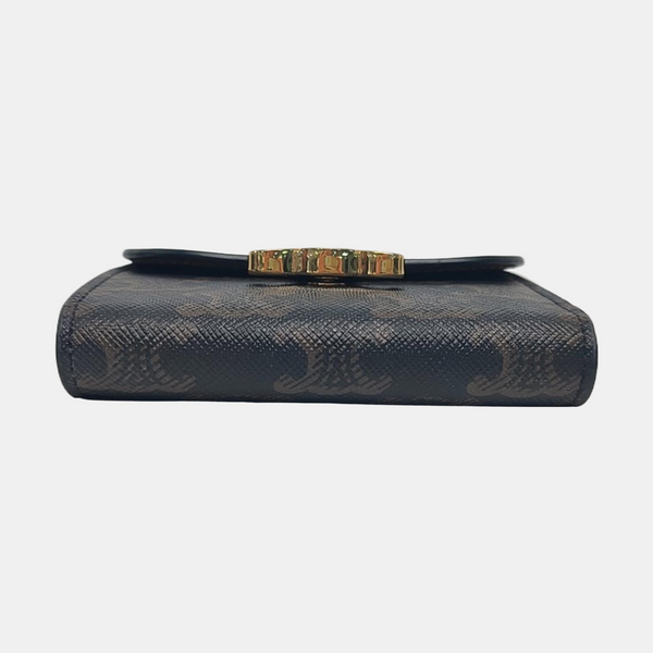 TRIOMPHE Small Coated Canvas Brown Wallet