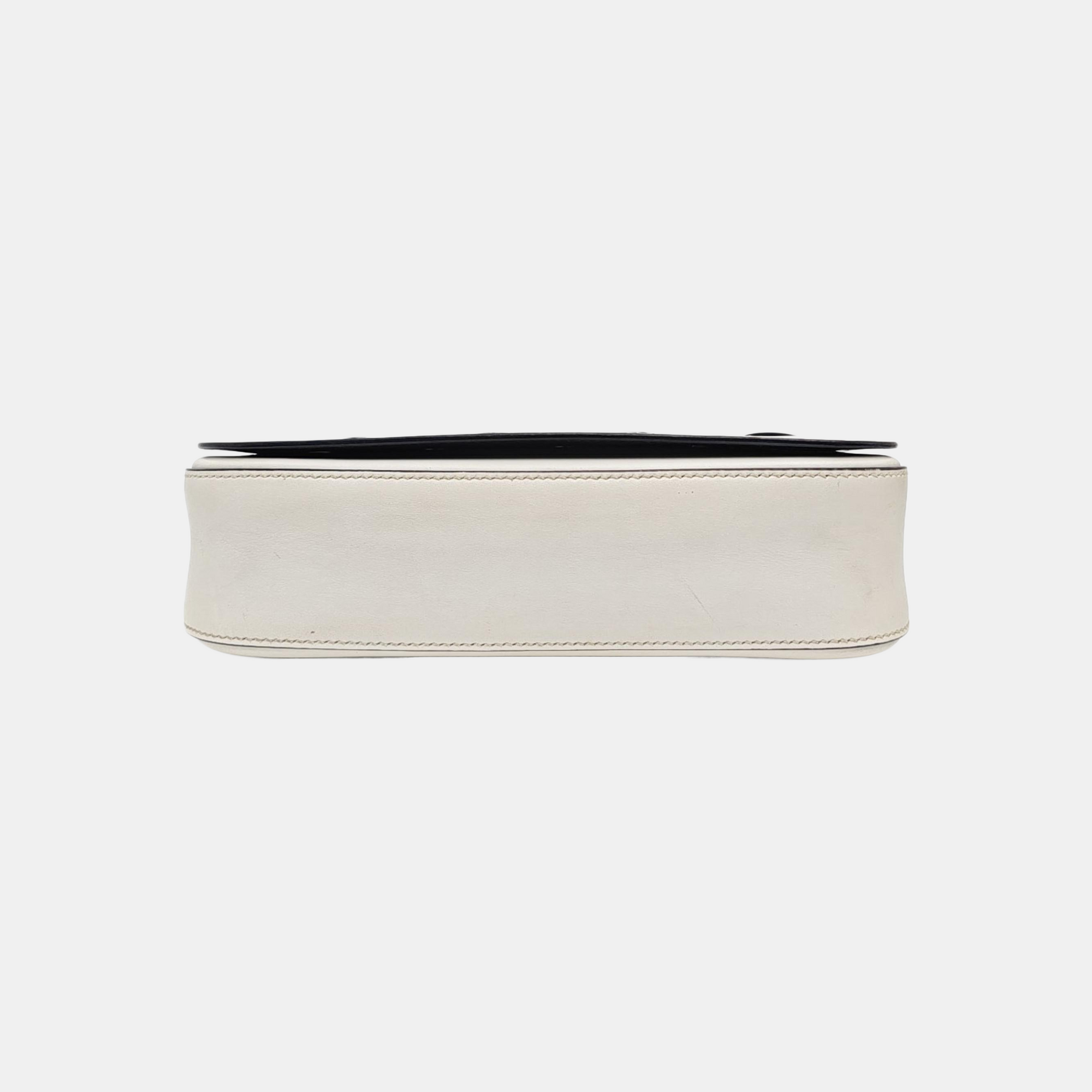 Calfskin Shoulder Bag White