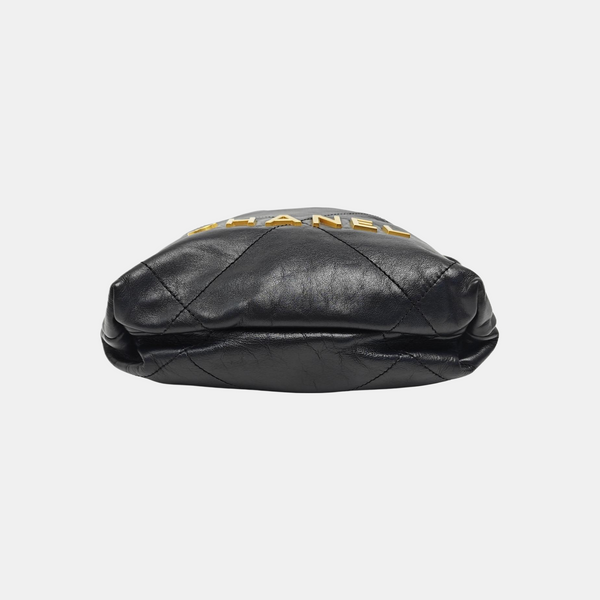 CHANEL 22 Mini Quilted Calfskin Black