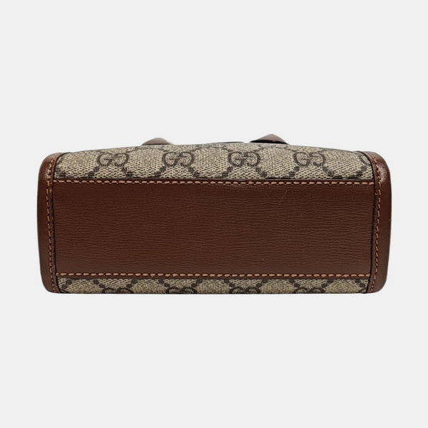 Retro Mini Monogram Coated Canvas Beige