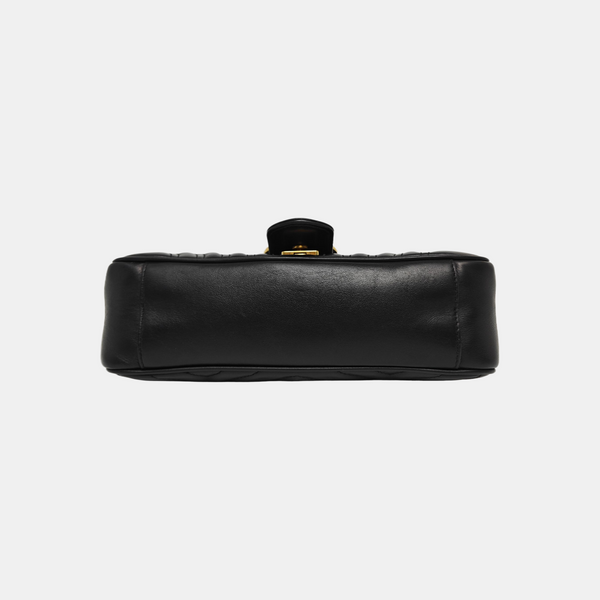 GG Marmont Small Quilted Calfskin Black