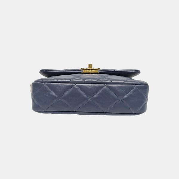 Quilted Calfskin Blue
