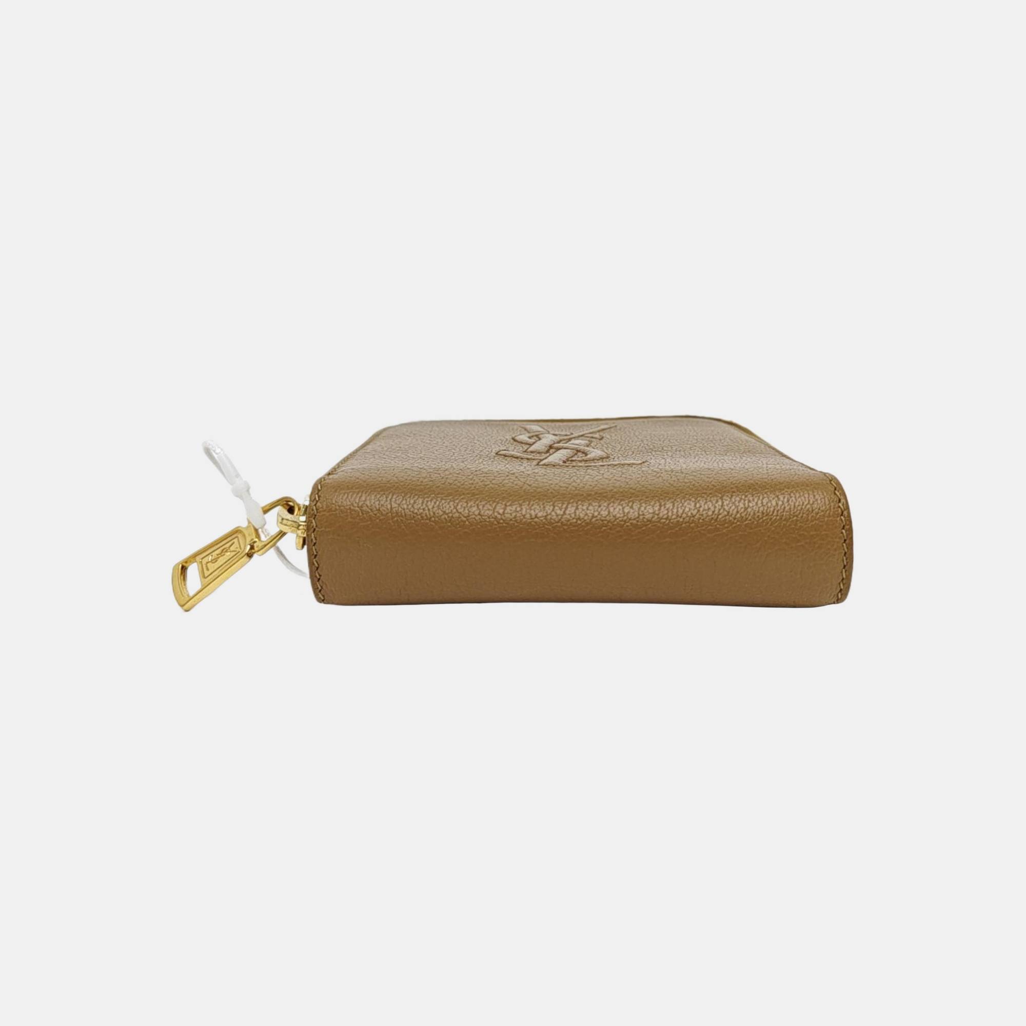 Quilted Calfskin Wallet Brown