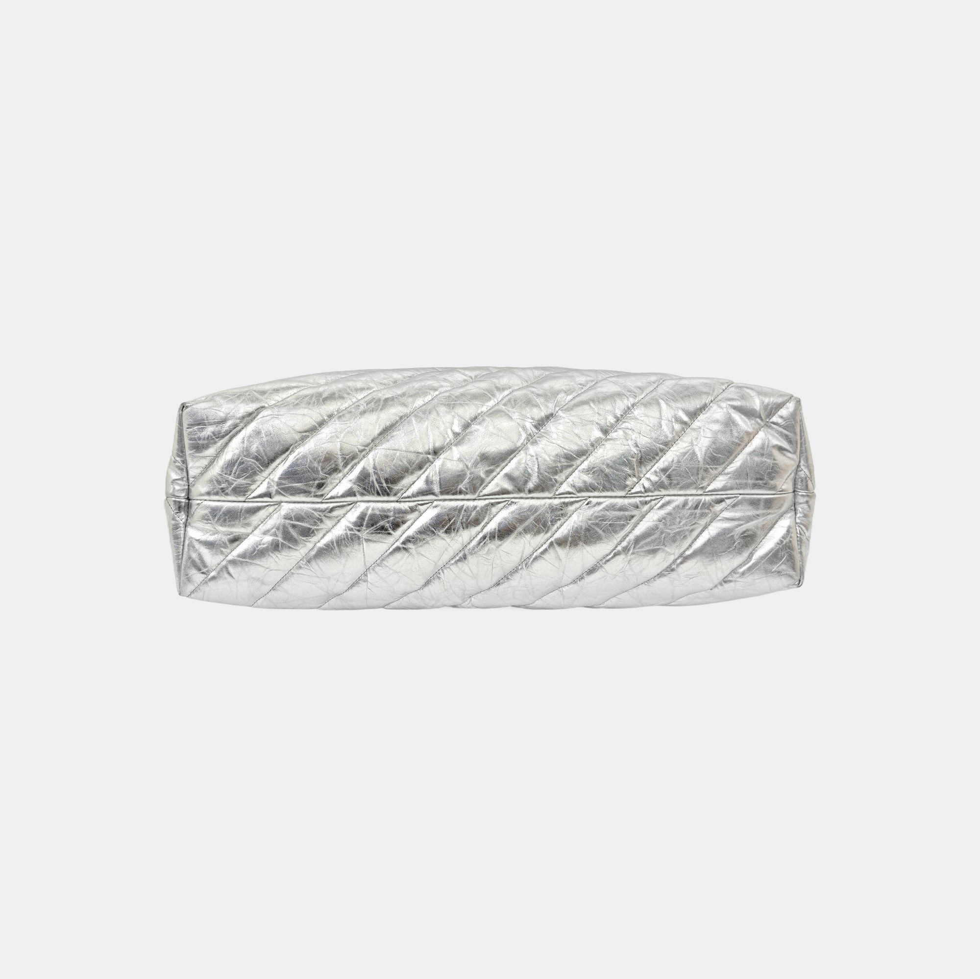 Crush Large Quilted Calfskin Silver