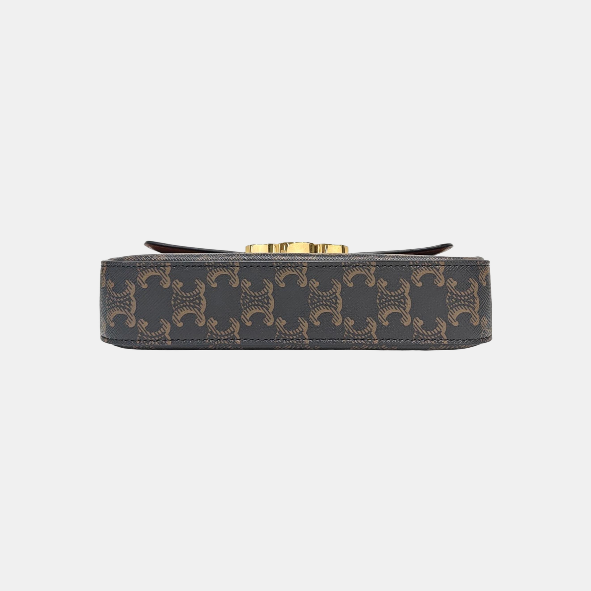 TRIOMPHE Small Coated Canvas Brown