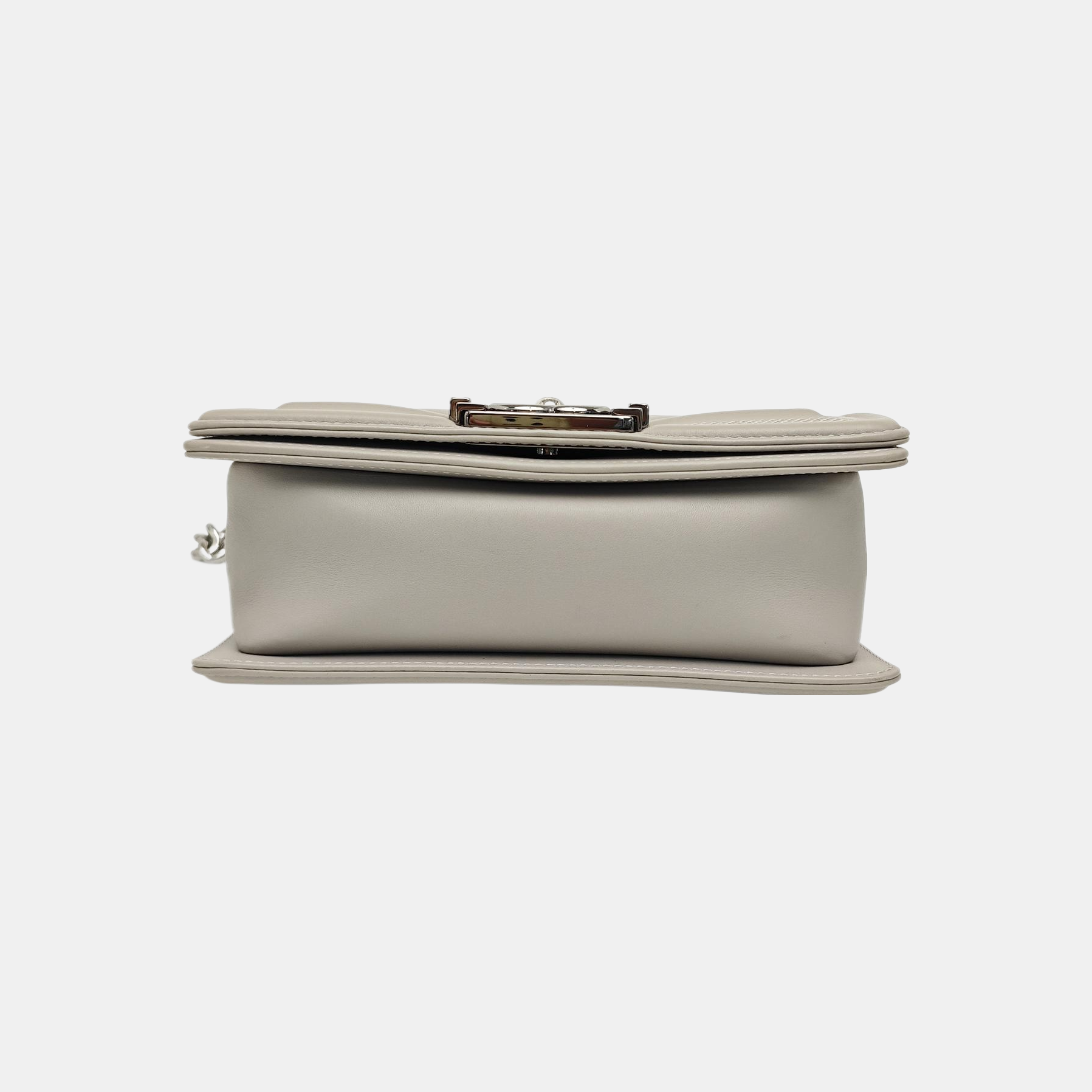 BOY CHANEL Small Chevron Calfskin Gray