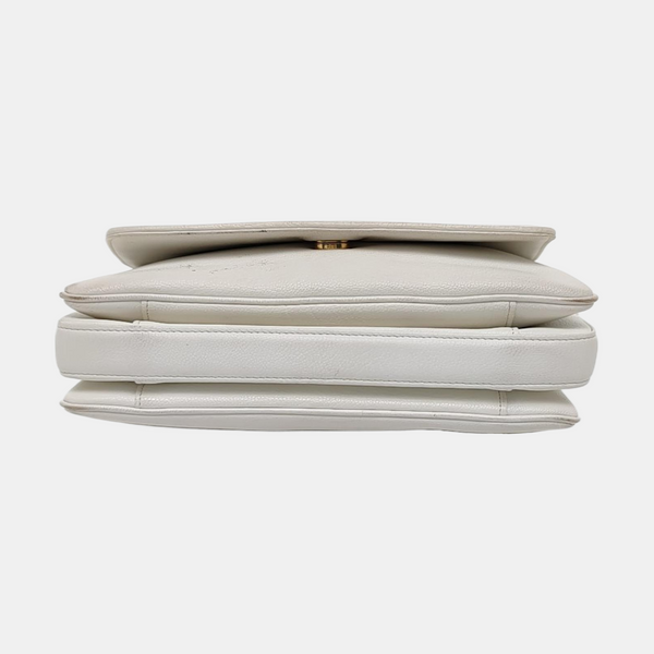 Calfskin Shoulder Bag White