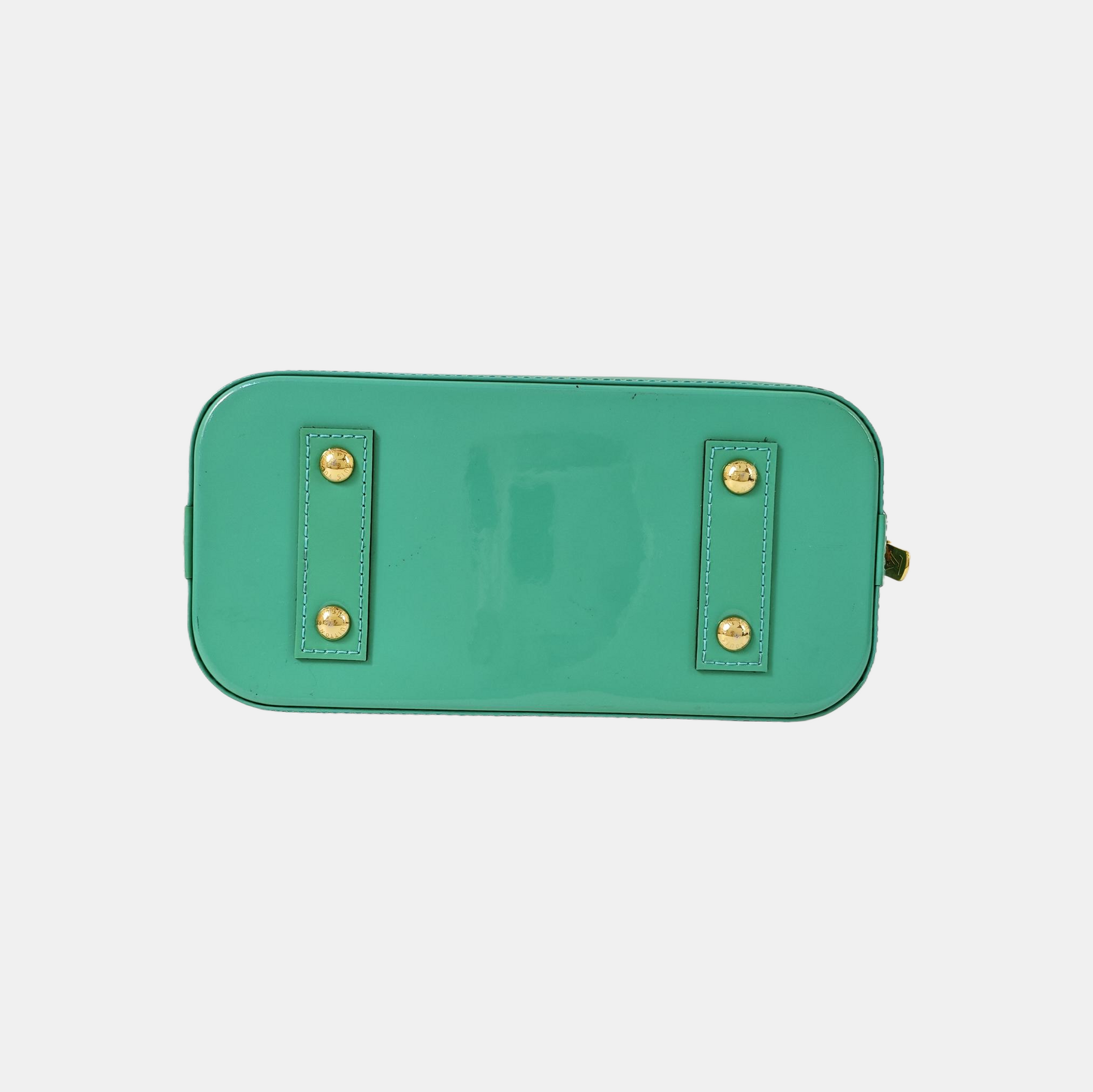 ALMA BB Monogram Patent Leather Green