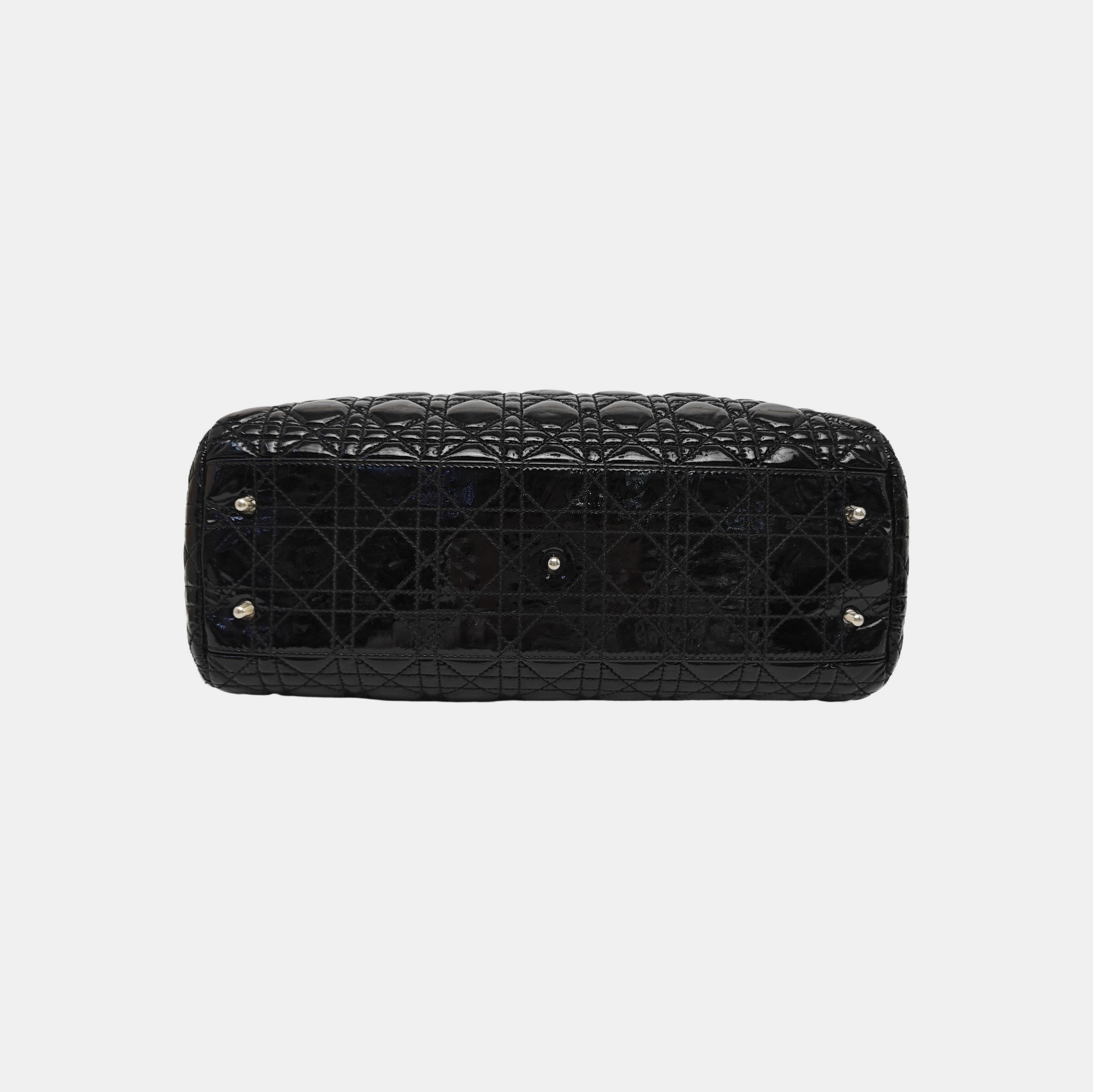 Dior Soft Cannage Patent Leather Black