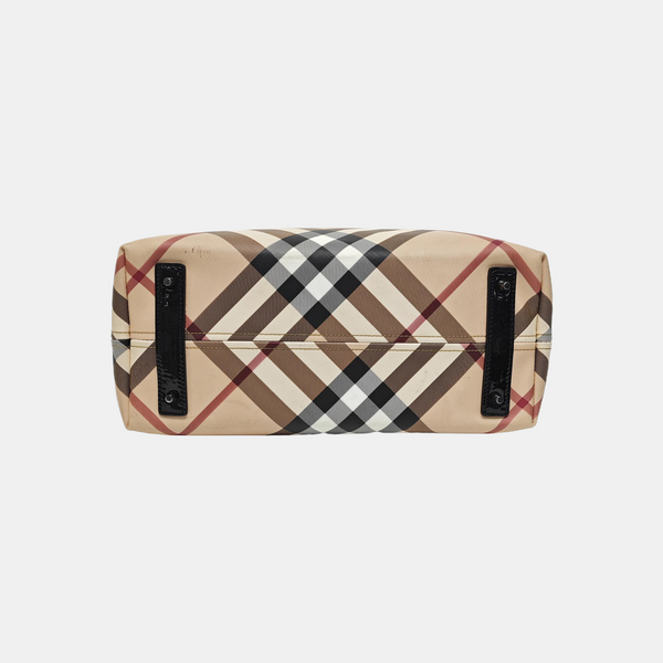 Coated Canvas Tote Bag Beige