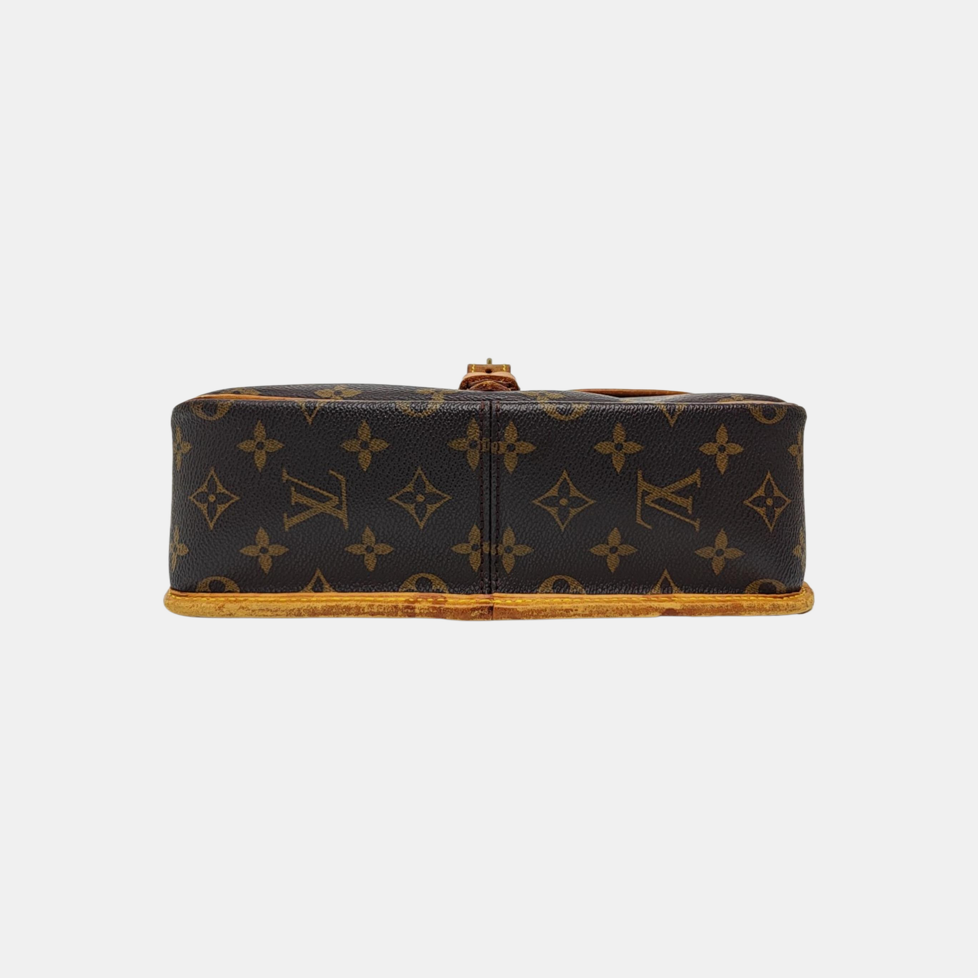 SOLOGNE PM Monogram Coated Canvas Brown