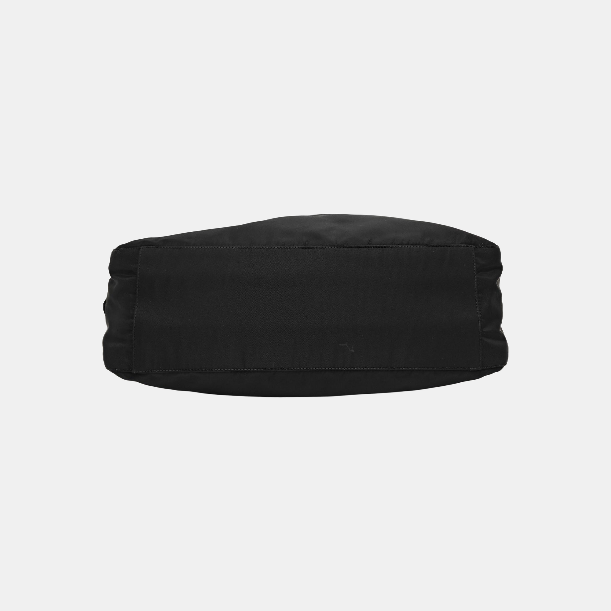 Nylon Top Handle Bag Black