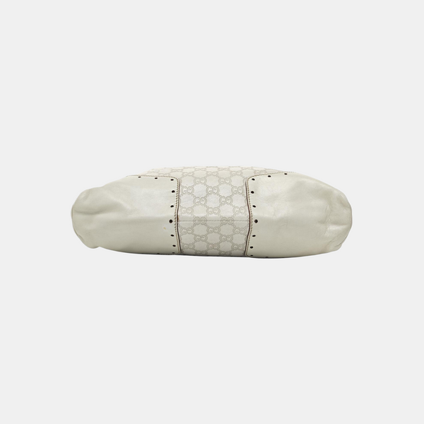 Monogram Calfskin Top Handle Bag White