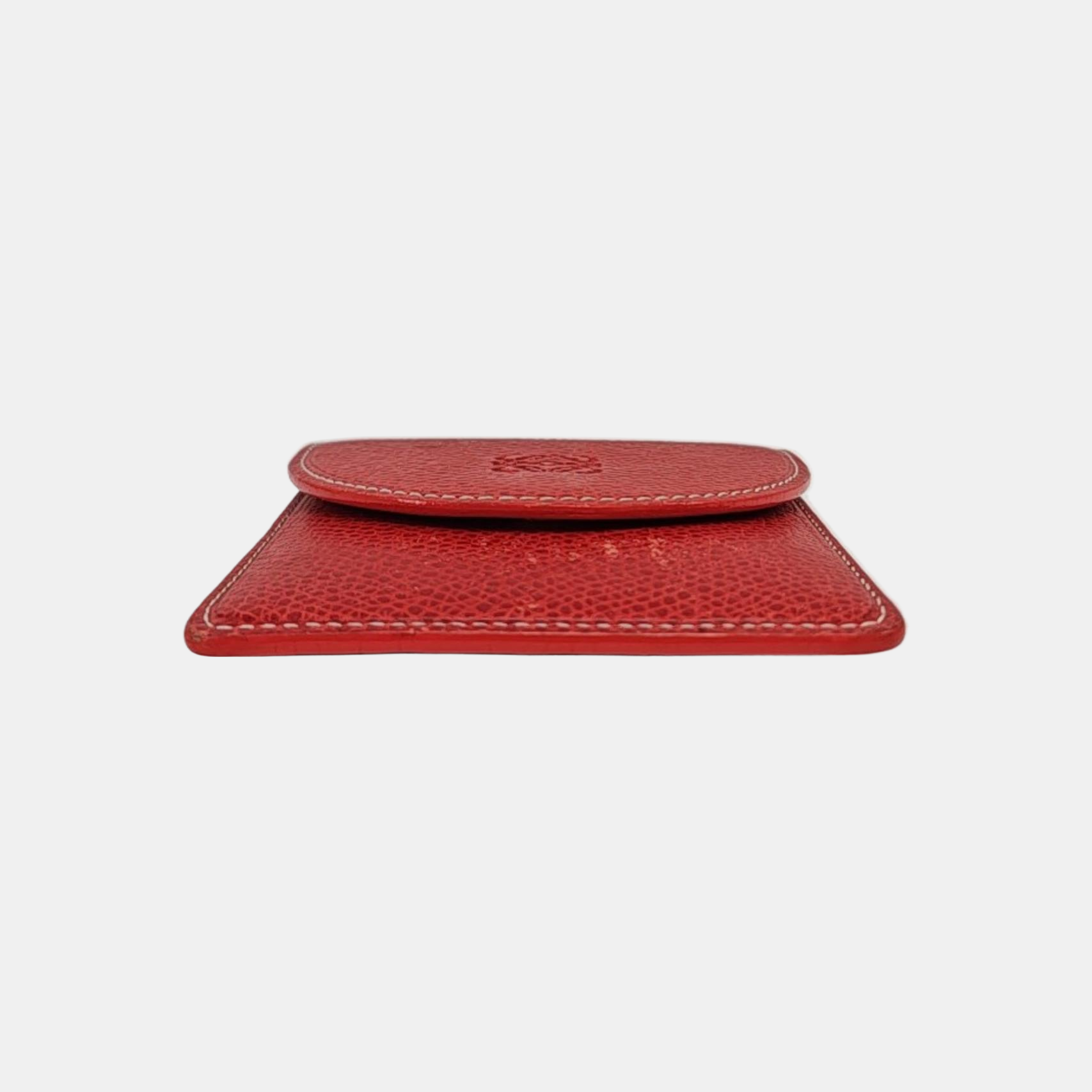 Calfskin Card Holder Red