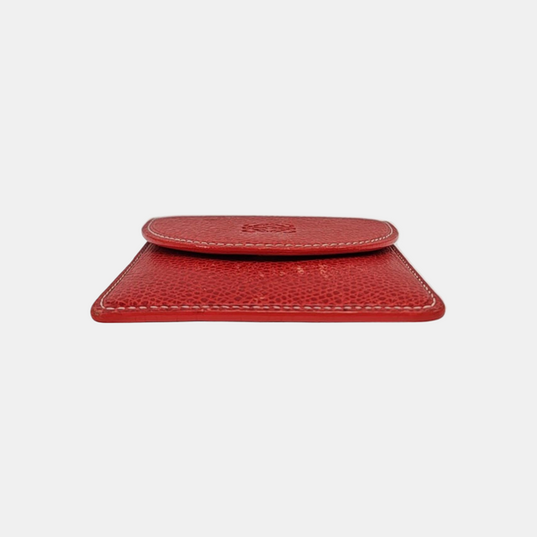 Calfskin Card Holder Red