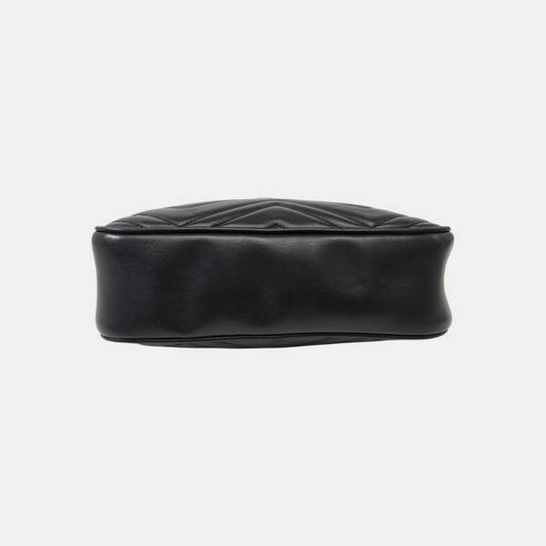 GG Marmont Small Quilted Calfskin Black