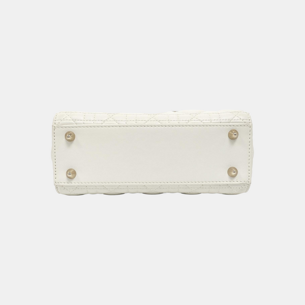 Lady Dior Small Cannage Lambskin White