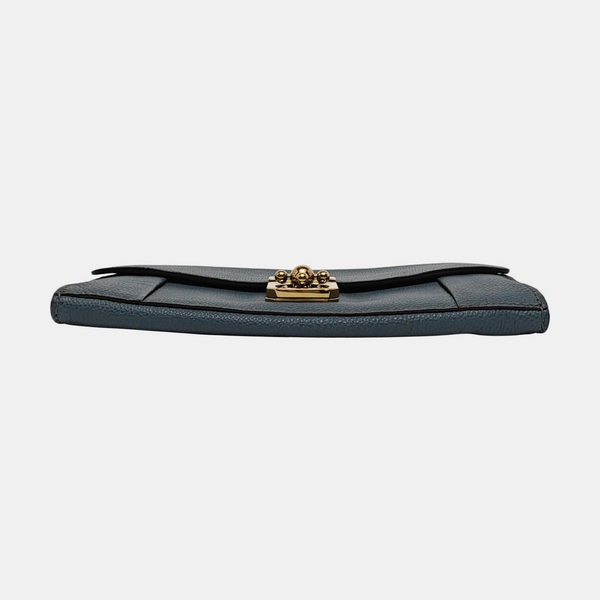 Elsie Calfskin Blue Wallet