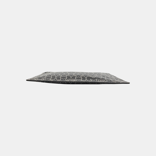 Coated Canvas Clutch Black