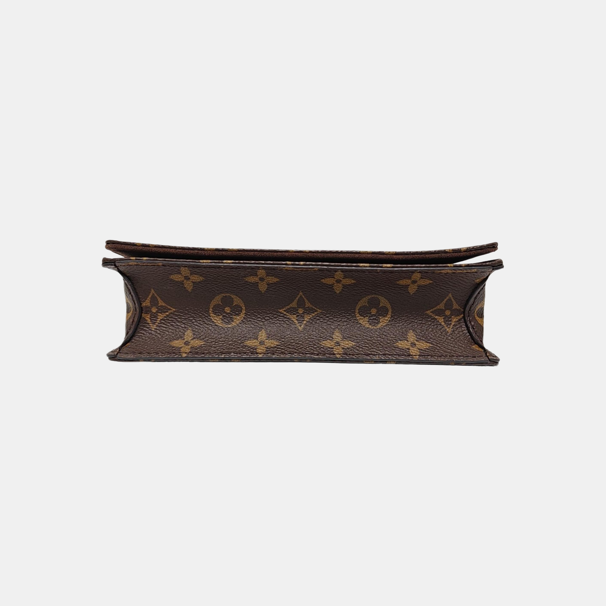 Lily Monogram Coated Canvas Brown
